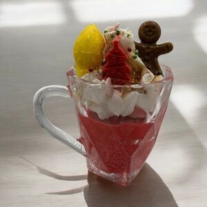 Festive Holiday Dessert Candle